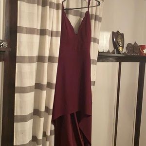 Maroon High-low dress